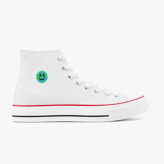 High-Top Canvas Shoes - White